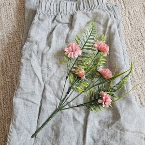 Light Green LINEN Capris